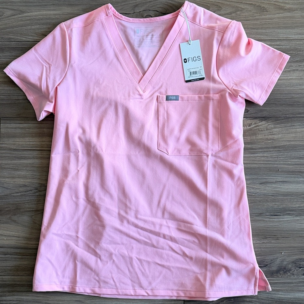 NWT: Figs- Fight Club Pink; Catarina Scrub Top •size: S-R•